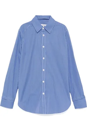 tibi Camisa Mini Check Shirting Detached Slim