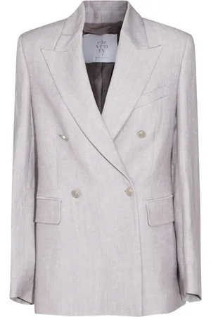 ELEVENTY Blazer con doble botonadura y solapas de pico