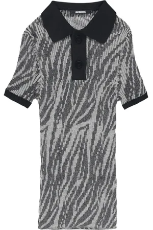 Jacquemus Playera tipo polo tejida de canalé