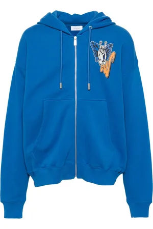 OFF-WHITE Hoodie con cierre y estampado gráfico