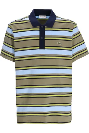 Lacoste Playera tipo polo con rayas estampadas
