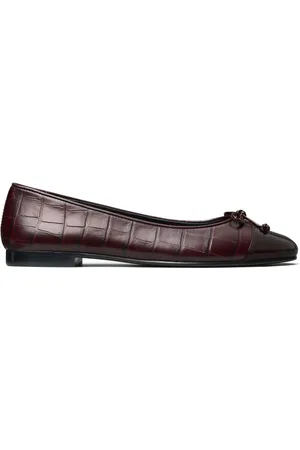 Tory Burch Flats con efecto de piel de cocodrilo
