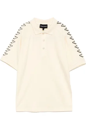 Emporio Armani Playera tipo polo con águilas estampadas