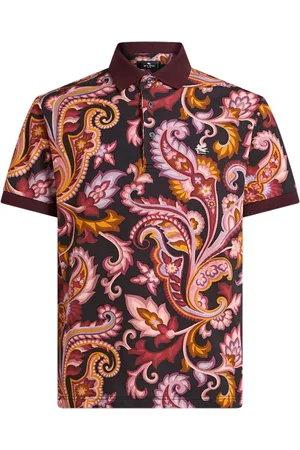 Etro Playera tipo polo estampada