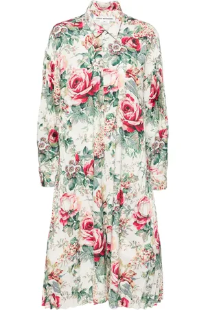 JUNYA WATANABE Vestido camisero con estampado floral