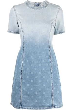 Givenchy Vestido corto de mezclilla con efecto sombreado