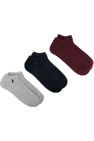 Ralph Lauren Pack de tres pares de calcetines con logo bordado