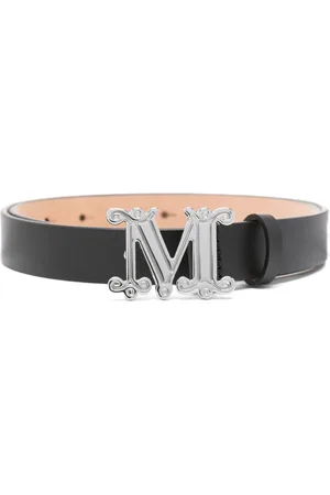 Max Mara Cinturón con logo en la hebilla