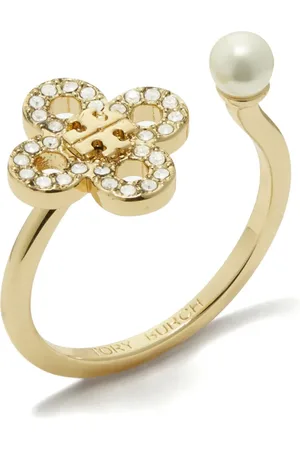 Tory Burch Anillo Kira Clover Pave