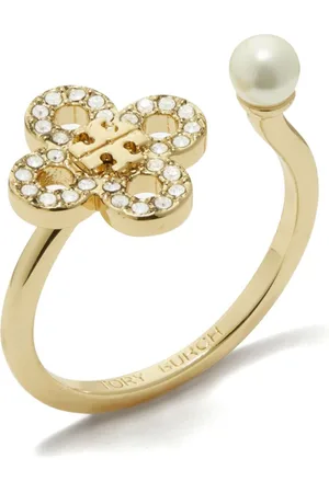 Tory Burch Anillo Kira Clover Pave