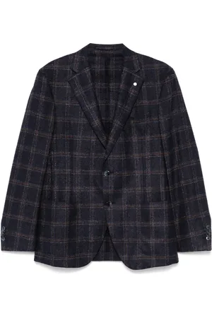 LUIGI BIANCHI MANTOVA Blazer a cuadros