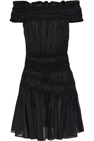 Tory Burch Vestido con volantes y hombros descubiertos