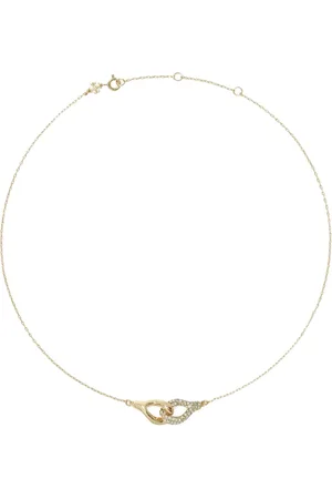 Tory Burch Collar con dije Interlocking Wishbone