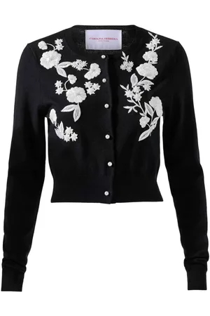 Carolina Herrera Cárdigan con bordado floral