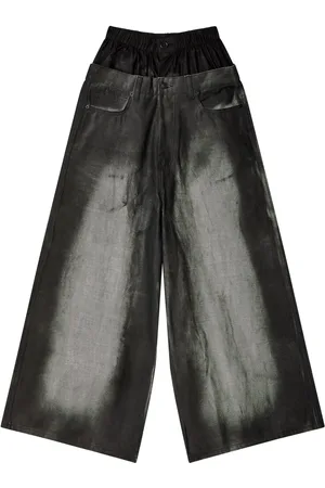 MELITTA BAUMEISTER Jeans anchos con acabado envejecido