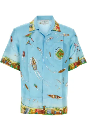 Casablanca Camisa de seda estampada