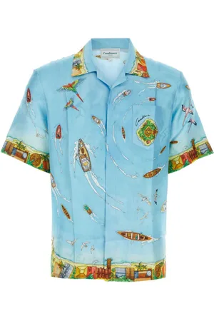 Casablanca Camisa de seda estampada