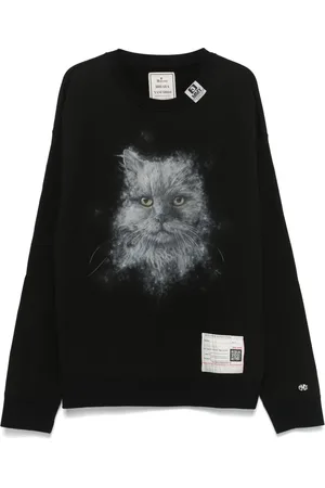 Maison Mihara Yasuhiro Sudadera con gato estampado