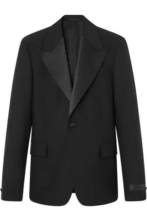 VERSACE Blazer con botones y ribete satinado