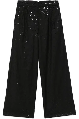 ROTATE Pantalones anchos bordados con lentejuelas