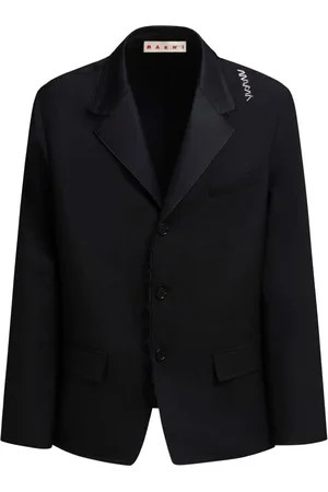 Marni Blazer de lana con logo bordado