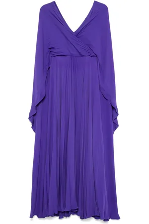 VALENTINO GARAVANI Vestido de fiesta de seda con diseño plisado