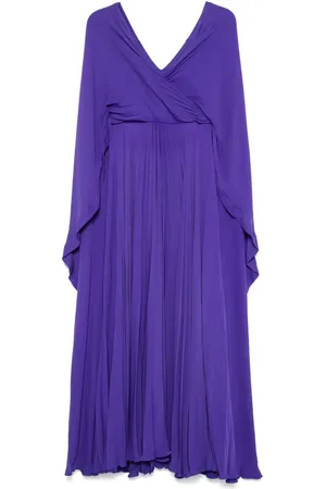 VALENTINO GARAVANI Vestido de fiesta de seda con diseño plisado