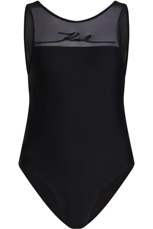 Karl Lagerfeld Traje de baño con logo en relieve
