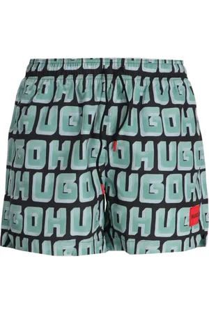 HUGO BOSS Shorts de playa con logo estampado