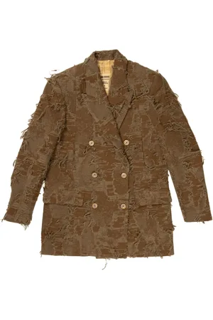 UMA WANG Blazer con efecto envejecido