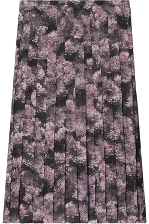 Tory Burch Falda midi estampada plisada