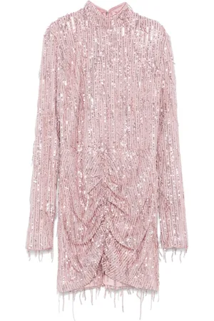 ROTATE Vestido corto bordado con lentejuelas