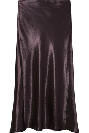 Tory Burch Falda midi con efecto satinado