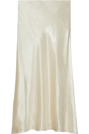 Tory Burch Falda midi con efecto satinado