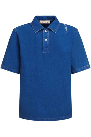 Marni Playera tipo polo de mezclilla bordada