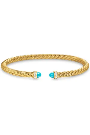 David Yurman Pulsera Cablespira® Flex en oro amarillo de 18kt con diamantes de 4mm