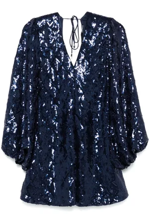 ROTATE Vestido corto bordado con lentejuelas