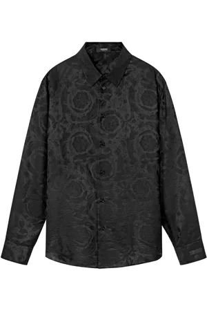 VERSACE Camisa con motivo Barocco en jacquard
