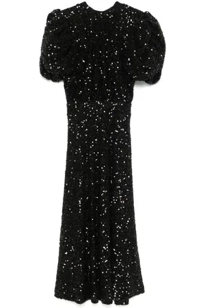 ROTATE Vestido midi bordado con lentejuelas