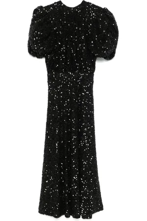 ROTATE Vestido midi bordado con lentejuelas
