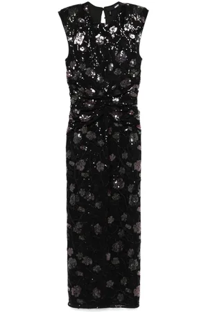 ROTATE Vestido midi con encaje
