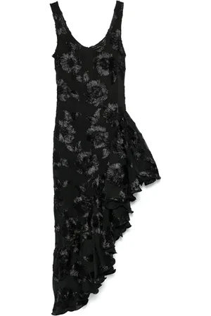 ROTATE Vestido midi con bordado floral