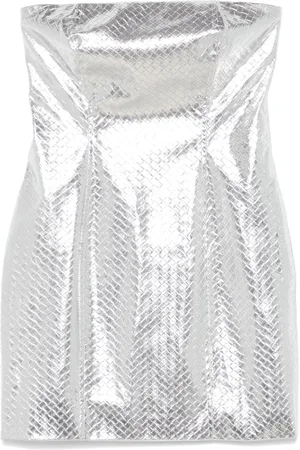 ROTATE Vestido corto con diseño entretejido