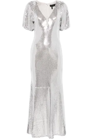 ROTATE Vestido midi bordado con lentejuelas