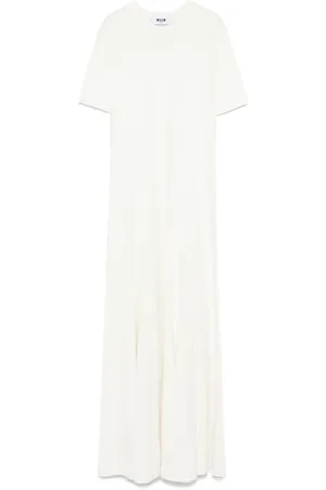 Msgm Vestido largo estilo playera