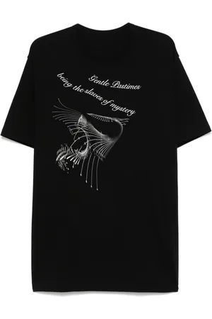 YOHJI YAMAMOTO Playera con eslogan estampado