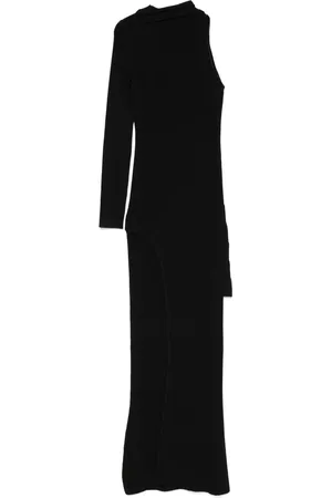 DAVID KOMA Vestido largo con detalle drapeado