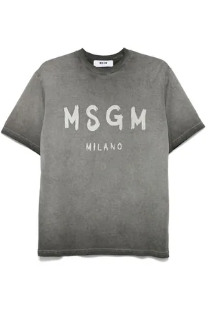 Msgm Playera con efecto desgastado