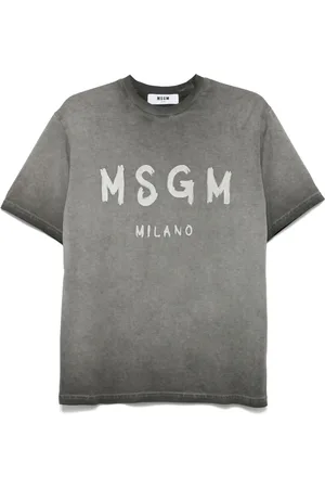 Msgm Playera con efecto desgastado