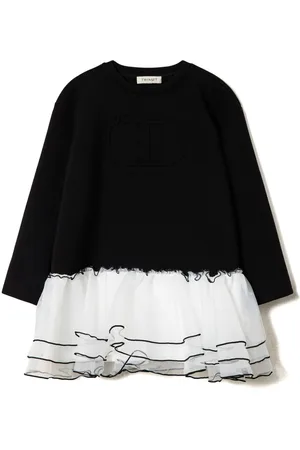 Twin-Set Vestido con volantes de organza